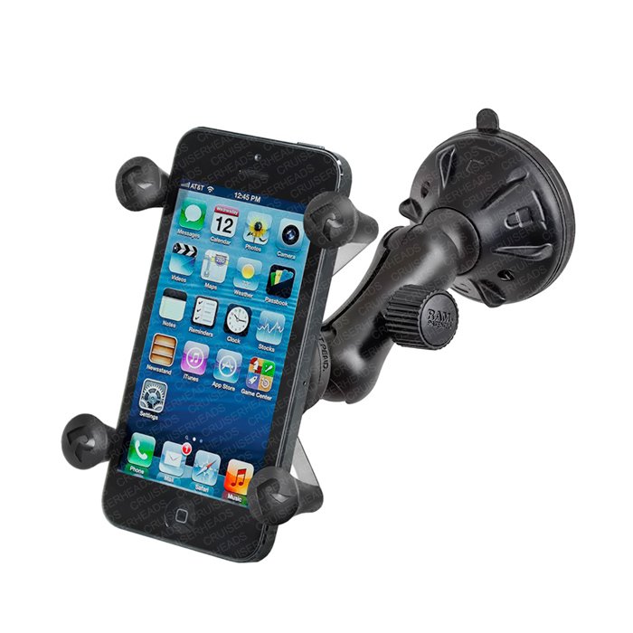 RAM Mount Twist Lock Suction Cup Mount with Universal X-Grip Cell Phone ...