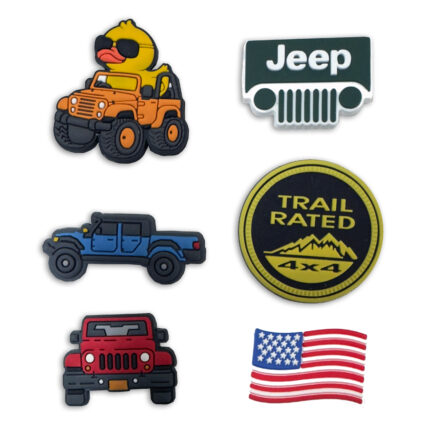 CH4X4 Jeep Combo Shoe Charm for Jeep enthusiasts - Jibbitz for Crocs (6 Pcs)