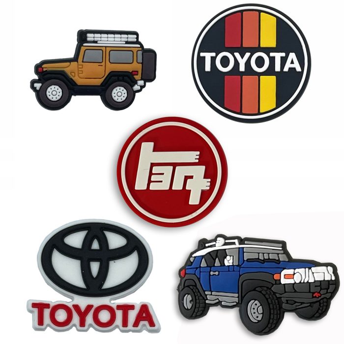 CH4X4 Toyota Combo Shoe Charm for Toyota FJ CRUISER enthusiasts - Jibbitz for Crocs (5 Pcs)