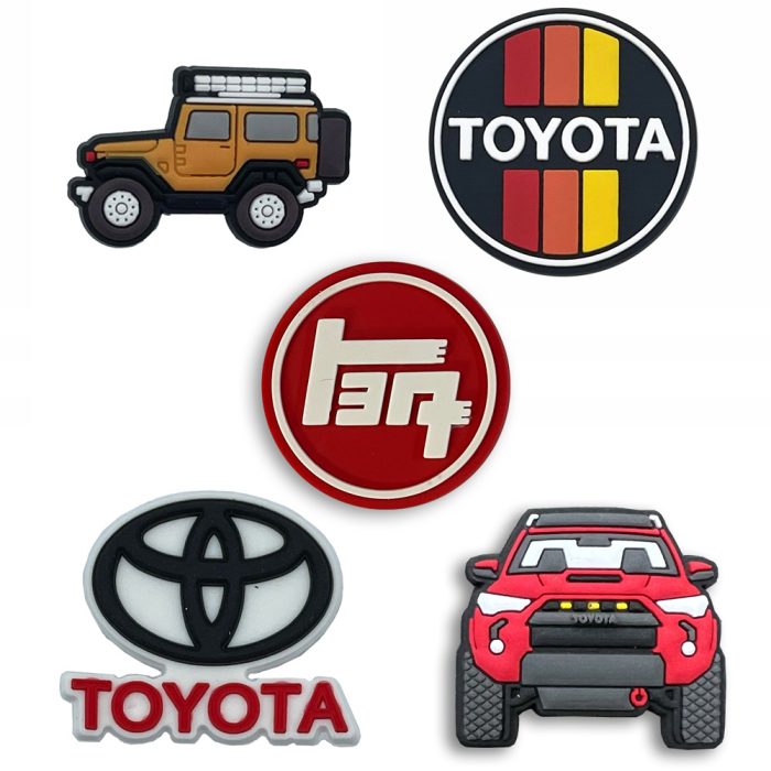 CH4X4 Toyota Combo Shoe Charm for Toyota 4Runner enthusiasts - Jibbitz for Crocs (5 Pcs)