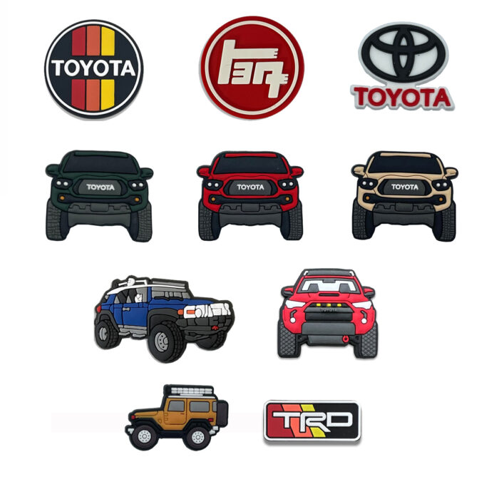 CH4X4 Toyota Off Road 4x4 Combo Shoe Charms for Toyota enthusiasts - Jibbitz for Crocs (10 Pcs)