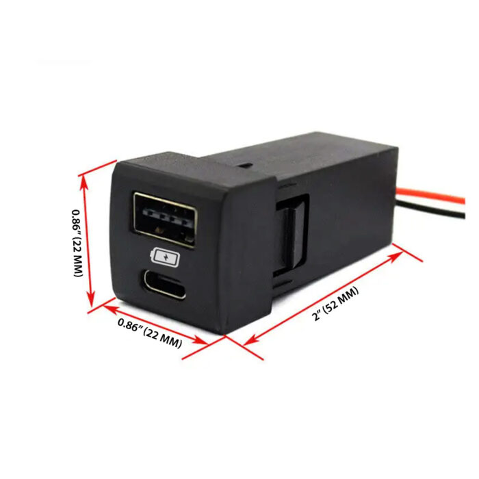 CH4X4 Quick Charge 3.0 Cube USB + PD Power Socket for Toyota