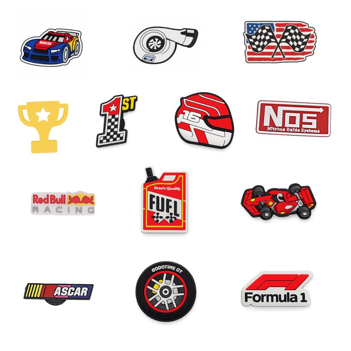 CH4X4 Racing Shoe Charms – Speed-Inspired Accessories for Clogs, Sandals, Sneakers, Bags and Bracelets with Holes
