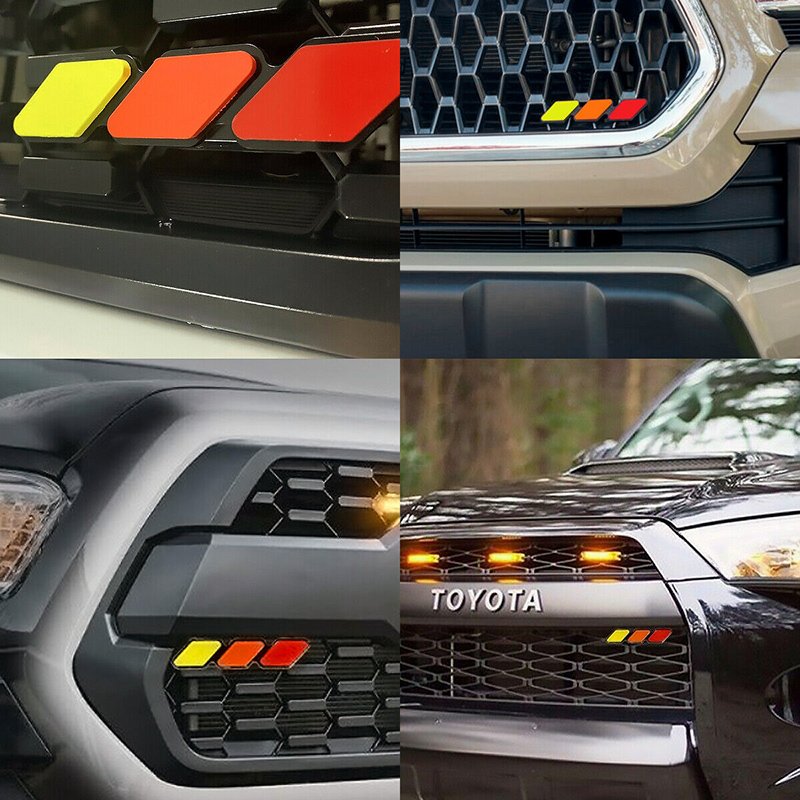CH4X4 Tri-color Grille Badge Emblem for Toyota Tacoma, 4Runner, Tundra, Sequoia, Rav4, Highlander & Lexus - Image 2