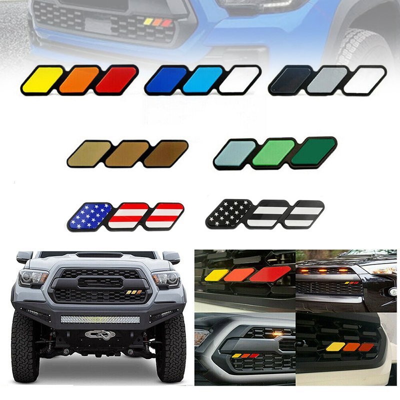CH4X4 Tri-color Grille Badge Emblem for Toyota Tacoma, 4Runner, Tundra, Sequoia, Rav4, Highlander & Lexus