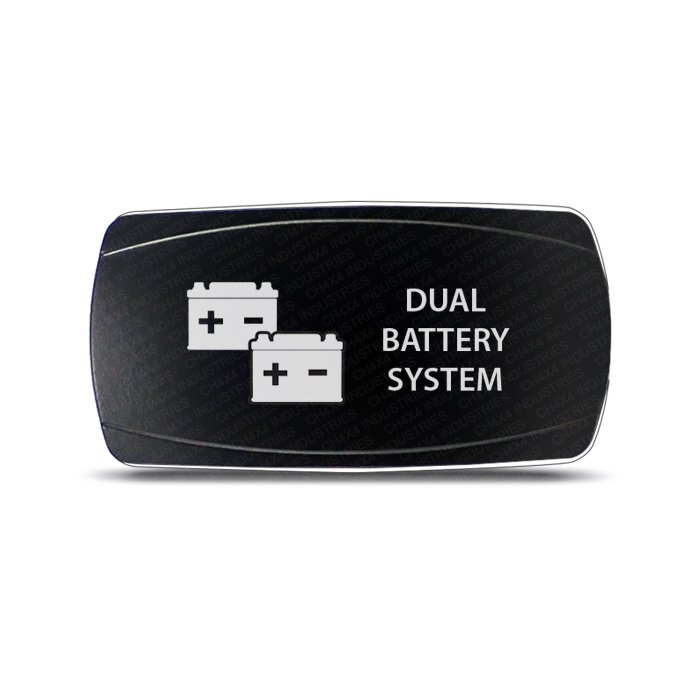 CH4x4 Rocker Switch Dual Battery System Symbol - Horizontal