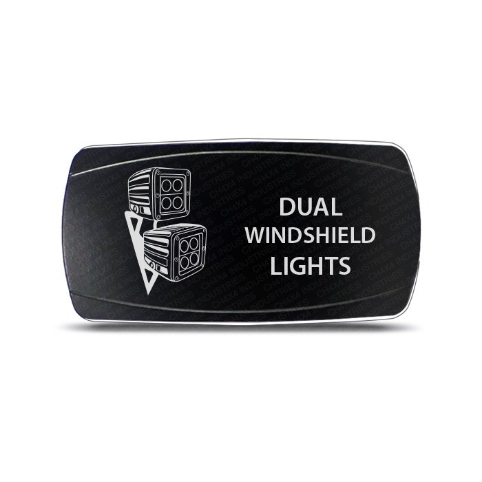 CH4x4 Rocker Switch Dual Windshield Lights Symbol - Horizontal