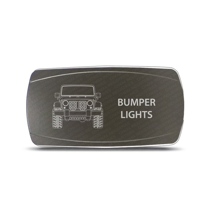 CH4x4 Gray Series Rocker Jeep JK Bumper Lights Symbol - Horizontal