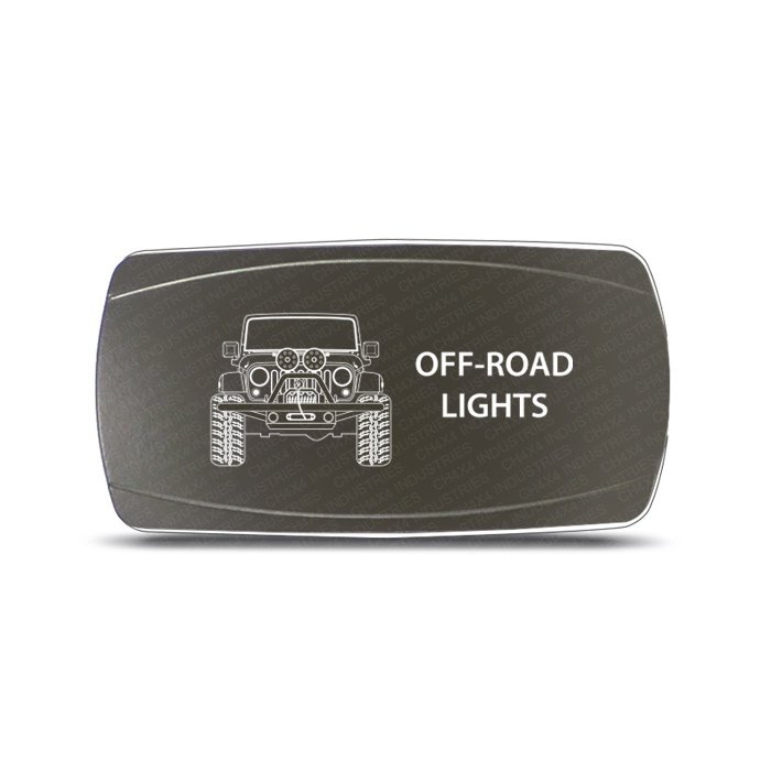 CH4x4 Gray Series Rocker Jeep JK Off-Road Lights Symbol - Horizontal