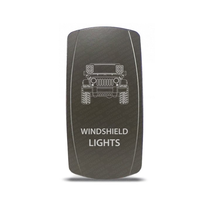 CH4x4 Gray Series Rocker Jeep JK Windshield Lights Symbol