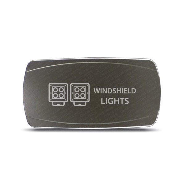 CH4x4 Gray Series Rocker Switch Windshield Lights Symbol - Horizontal