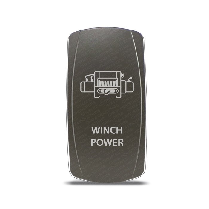 CH4x4 Gray Series Rocker Switch Winch Power Symbol