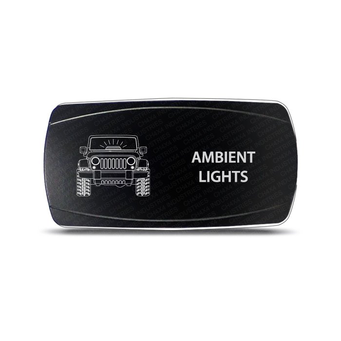 CH4x4 Rocker Switch Jeep JK Ambient Lights Symbol - Horizontal