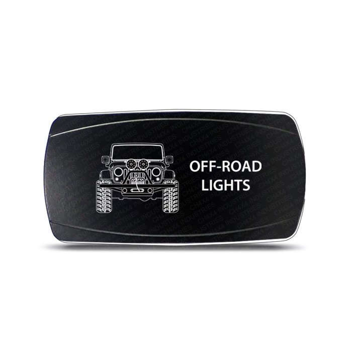 CH4x4 Rocker Switch Jeep Wrangler JK Off-Road Lights Symbol - Horizontal