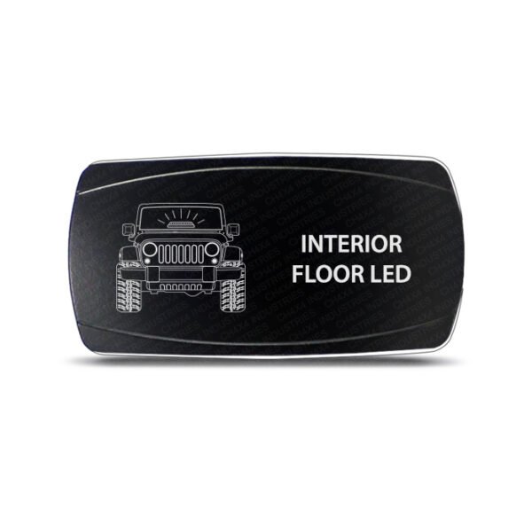 CH4x4 Rocker Switch Jeep Wrangler JK Interior Floor LED Symbol - Horizontal