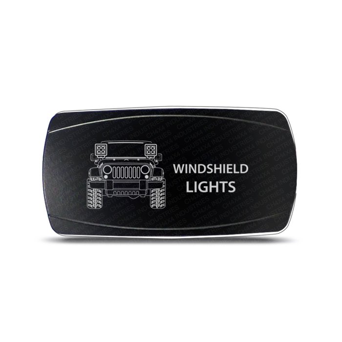CH4x4 Rocker Switch Jeep Wrangler JK Windshield Lights Symbol - Horizontal
