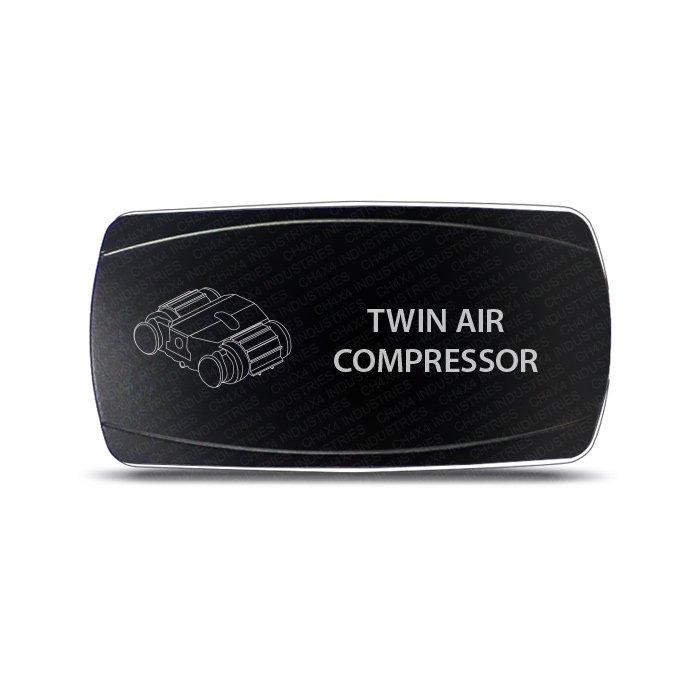 CH4x4 Rocker Switch Twin Air Compressor Symbol - Horizontal