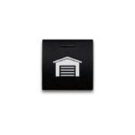 CH4X4 Toyota garage symbol momentary switch with a black square face and garage door icon