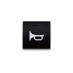 CH4X4 Toyota horn symbol momentary switch with a black square face and laser-etched horn symbol design