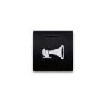 CH4X4 Toyota horn symbol 3 momentary switch with a black square face and laser-etched horn symbol 3 design