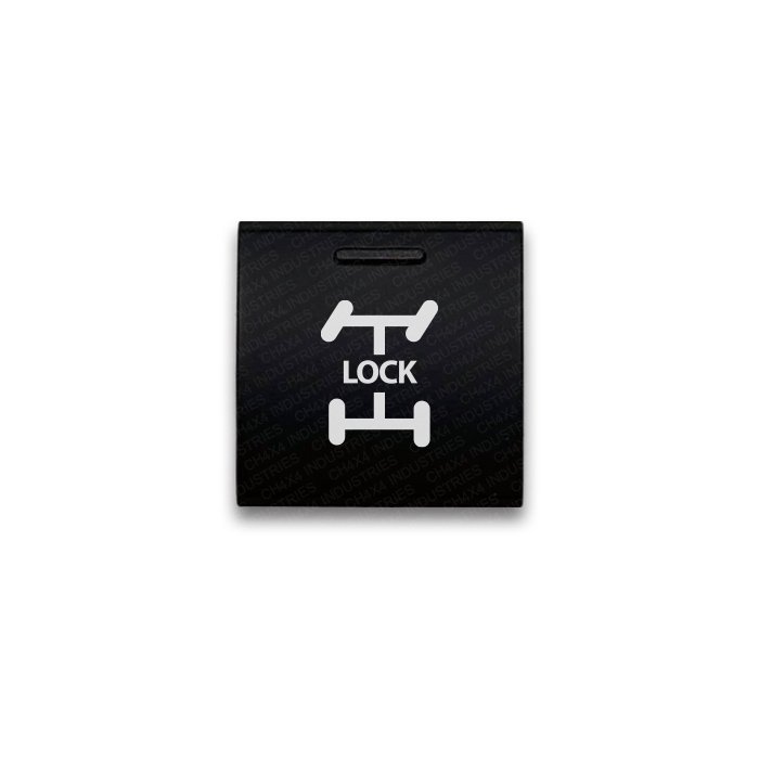 CH4x4 Square Push Switch for Toyota – Lock Symbol - Blue LED