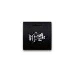 CH4X4 Toyota train horn symbol momentary switch with a black square face and laser-etched train horn symbol design