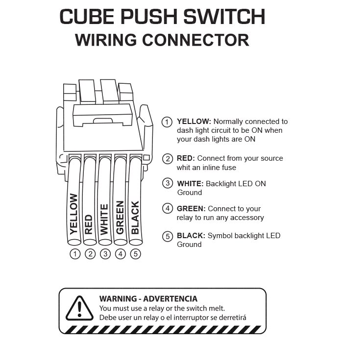 CH4x4 Cube Push Switch for Toyota – Rear Lights 2 Symbol - Image 9