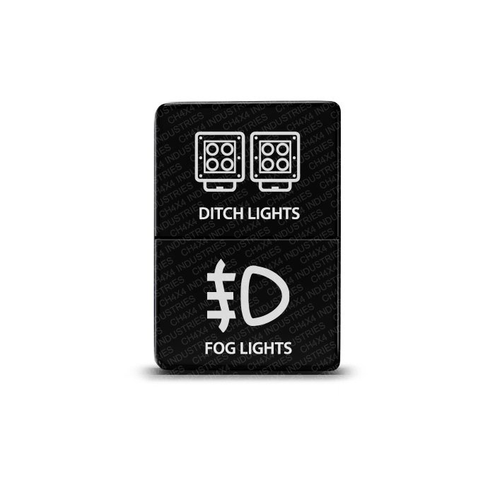 CH4x4 Small Dual Push Switch for Toyota – Ditch & Fog Lights Symbol