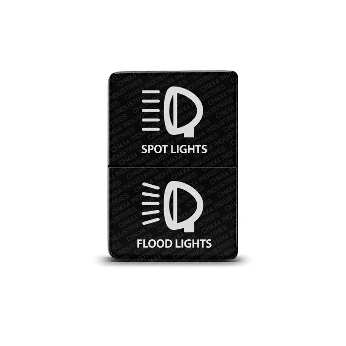 CH4x4 Small Dual Push Switch for Toyota – Spot & Flood Lights Symbol