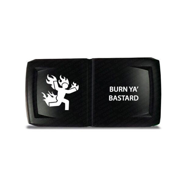 CH4x4 Rocker Switch V2 Burn Ya' Bastard Symbol - Horizontal