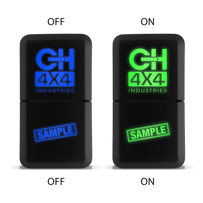 CH4x4 Dual Push Switch for Toyota – LED Lightbar & Dually Symbol - Image 2