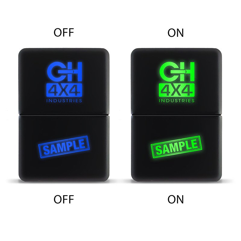 CH4x4 Small Dual Push Switch for Toyota – Locker & Compressor Symbol 1 - Image 4