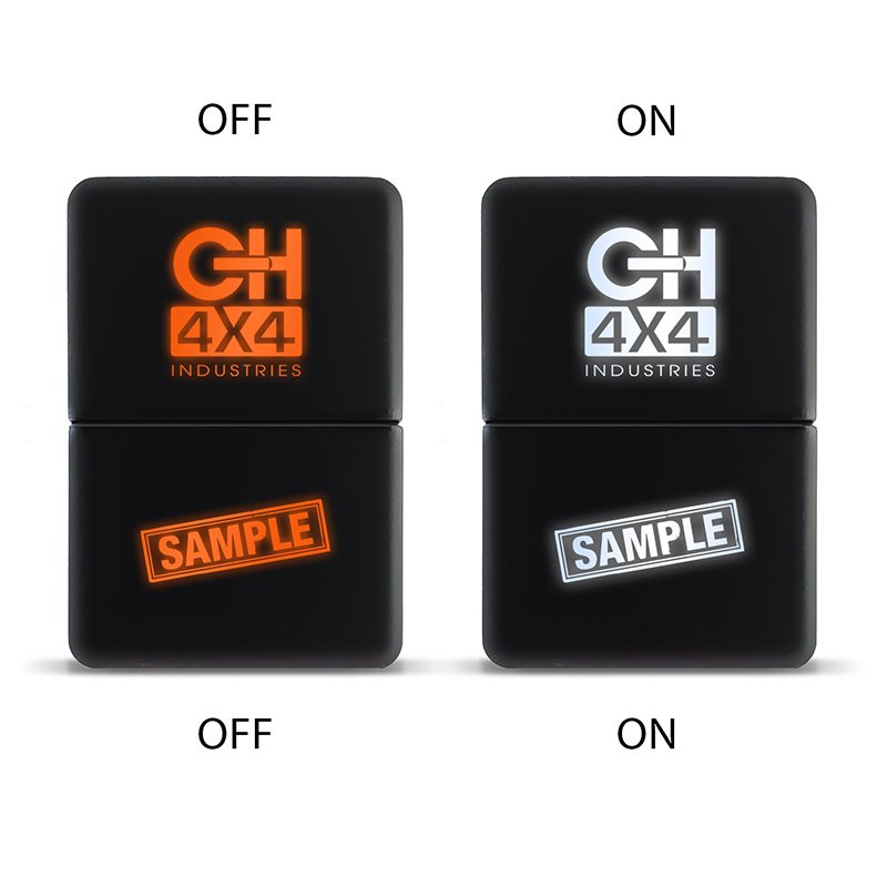 CH4x4 Small Dual Push Switch for Toyota – Lightbar & Fog Lights Symbol - Image 6