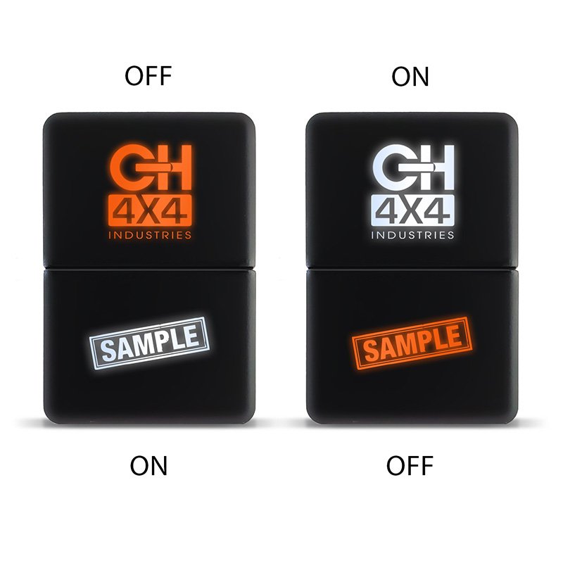 CH4x4 Small Dual Push Switch for Toyota – Locker & Compressor Symbol 1 - Image 7