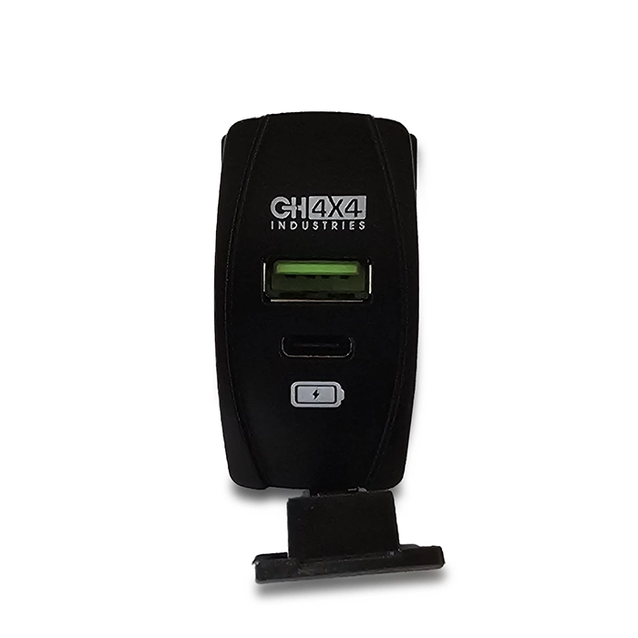 CH4x4 Quick Charge 3.0 USB + PD Power Socket Rocker Style - Image 4