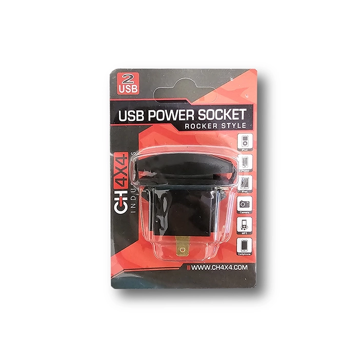 CH4x4 Quick Charge 3.0 USB + PD Power Socket Rocker Style - Image 6