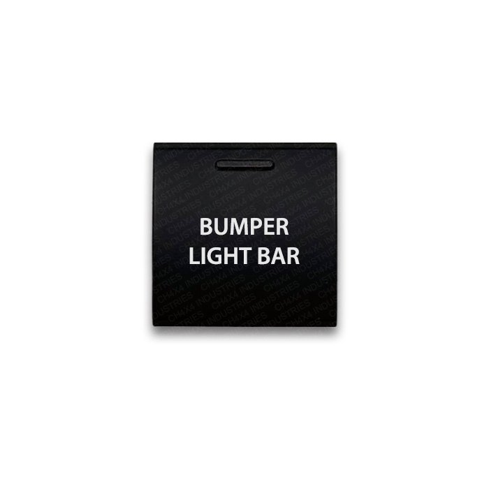 CH4X4 Square Push Switch for Toyota – Bumper Light Bar features a 22 × 22 mm OEM-style design, laser-etched legend and Amber, Blue or White dual LEDs.